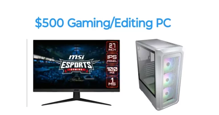 Best AMD Gaming/Editing PC Build Under $500 In 2024